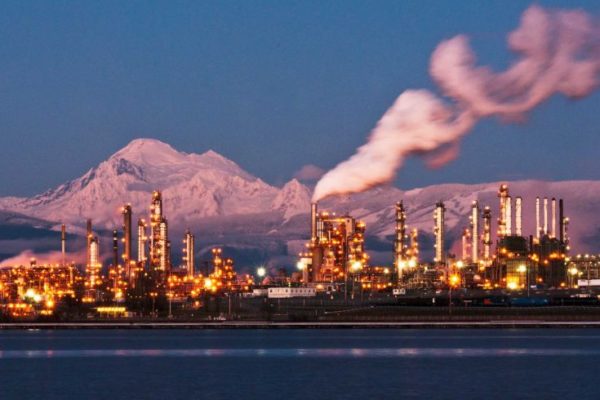 Refinery at dusk - 784x2048